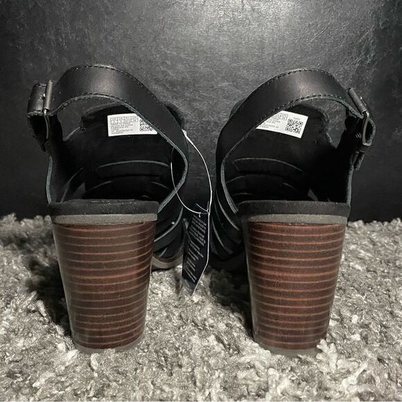 NIB TOMS Majorca Caged Slingback Leather Sandals - Picture 6 of 8